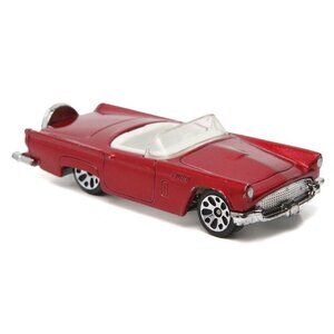 Vintage Mattel Ford Thunderbird 1988 Matchbox Die Cast Car Metal Convertible Red